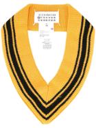 Maison Margiela Ribbed V-neck Collar - Yellow & Orange