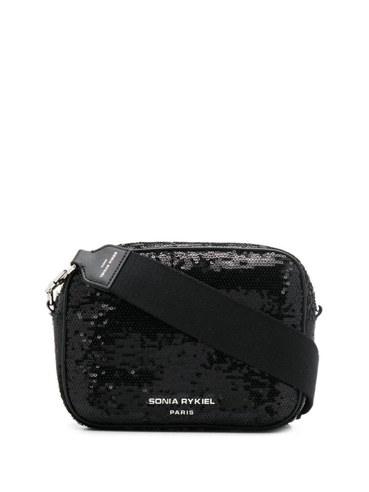 Sonia Rykiel Sequin Camera Bag - Black