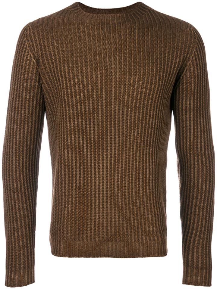 Dell'oglio Ribbed Jumper - Brown