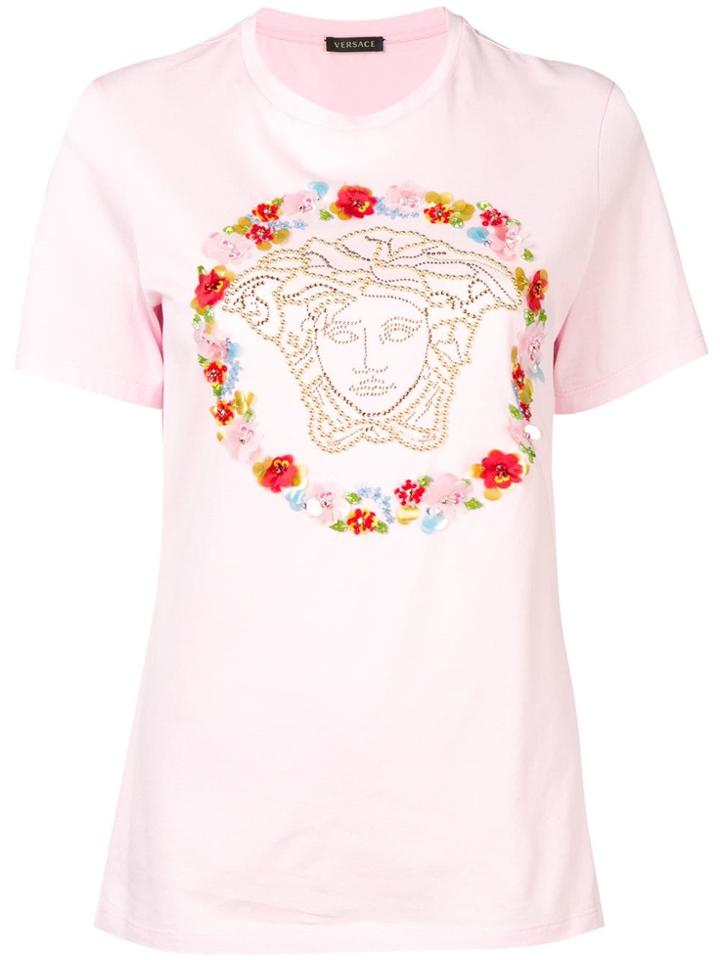Versace Floral Medusa T-shirt - Pink