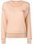 Sonia Rykiel Fine Knit Lip Print Jumper - Pink & Purple