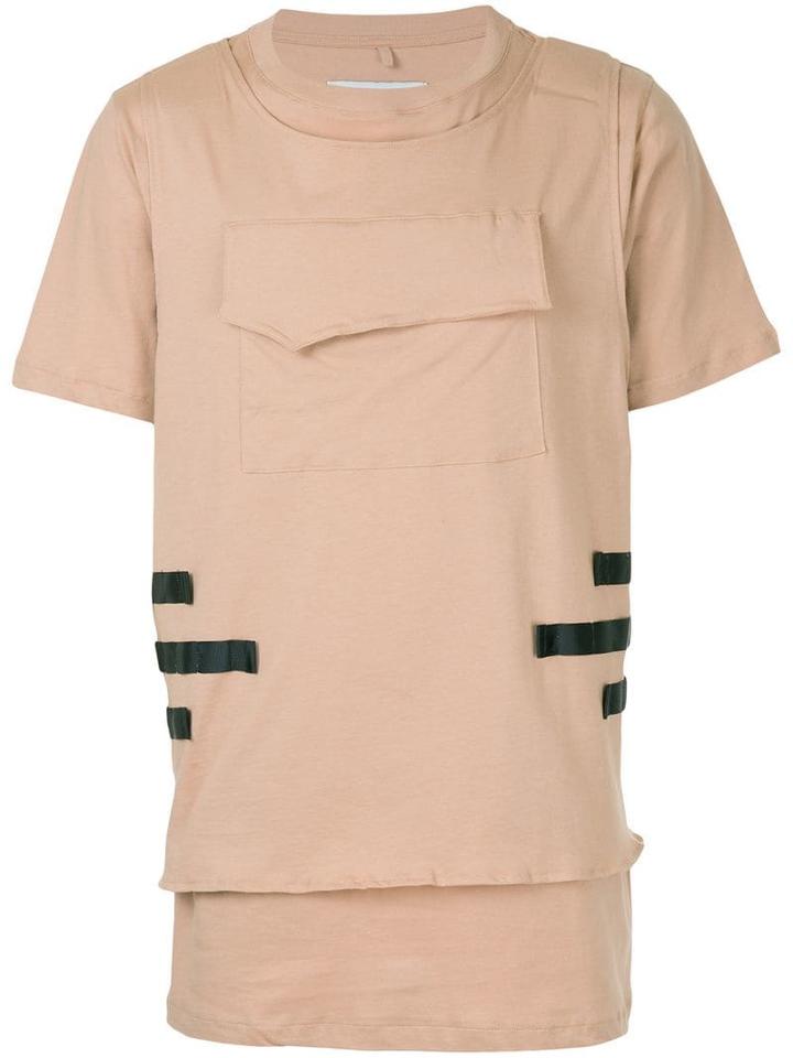 Matthew Miller Layered Hem T-shirt - Neutrals