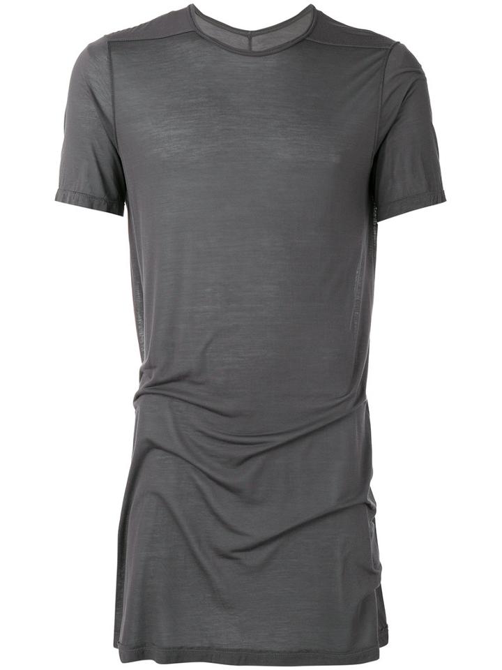 Rick Owens Drkshdw Longline T-shirt, Men's, Size: Small, Grey, Viscose