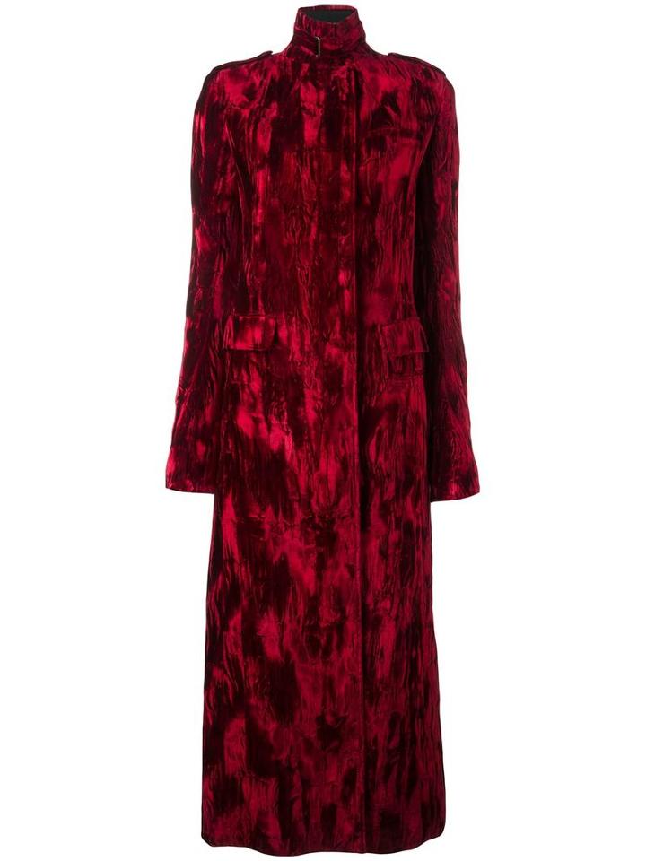 Haider Ackermann 'madame' Coat, Women's, Size: 38, Red, Acetate/rayon/cotton