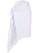 Jourden Lolita Striped Bias Skirt - White