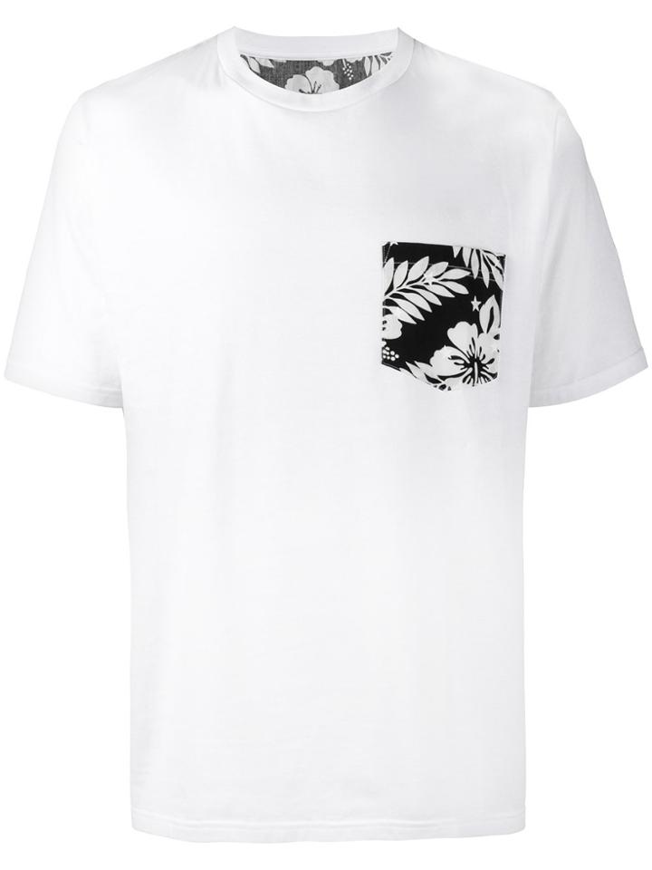 Uniform Experiment Floral Print Back Panel T Shirt - White