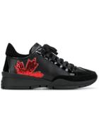 Dsquared2 Glitter Maple Leaf Sneakers - Black