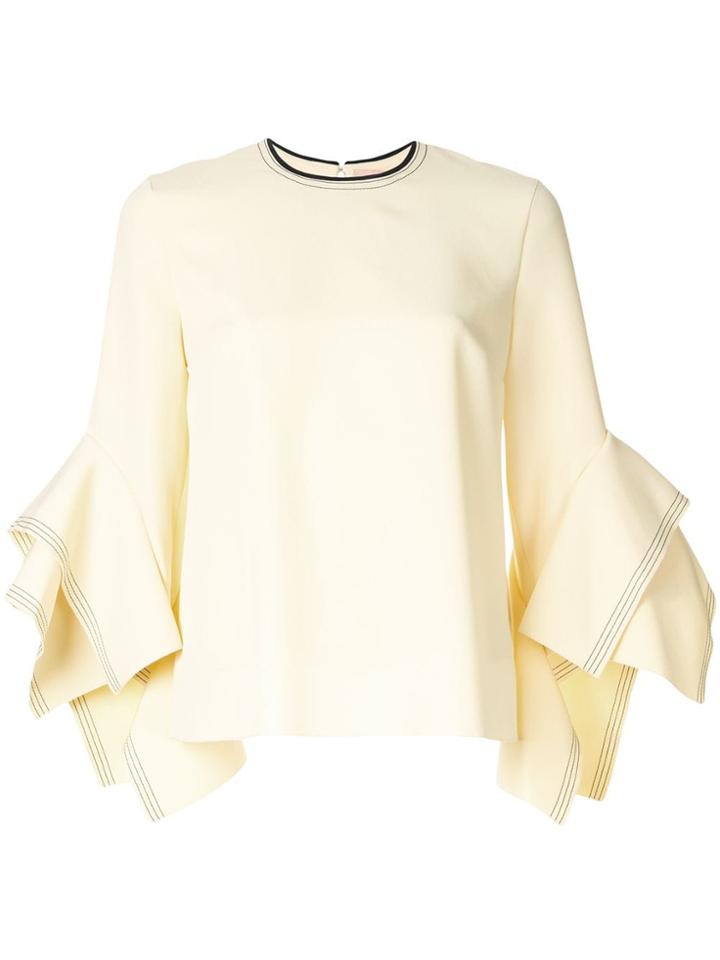 Roksanda Rana Draped Sleeve Top - Yellow