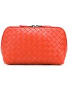 Bottega Veneta Intrecciato Make Up Bag - Yellow & Orange