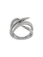 Gisele For Eshvi 18kt White Gold Ring With Black Rhodium Plate -