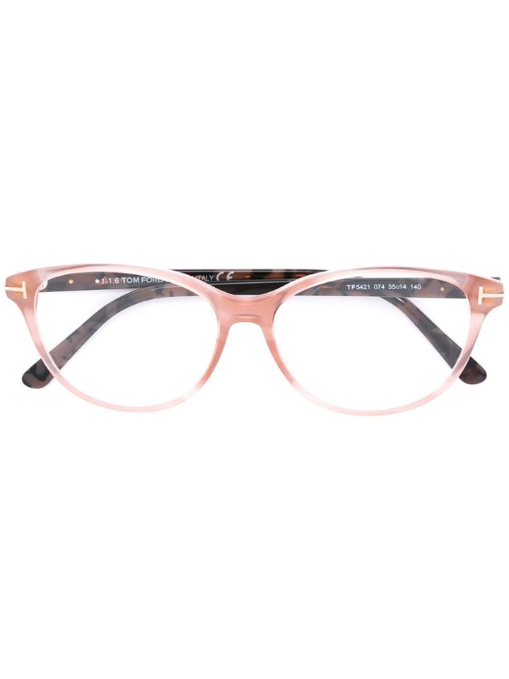 Tom Ford Eyewear Rectangular Shaped Glasses - Pink & Purple