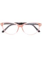 Tom Ford Eyewear Rectangular Shaped Glasses - Pink & Purple