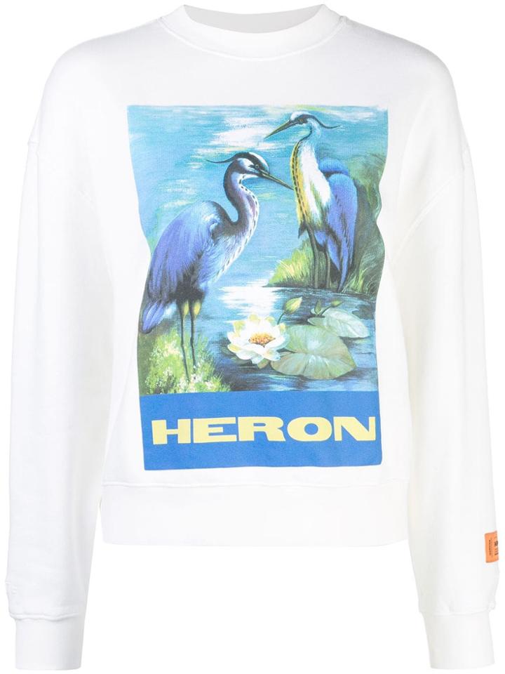 Heron Preston Graphic Print Heron Sweatshirt - White