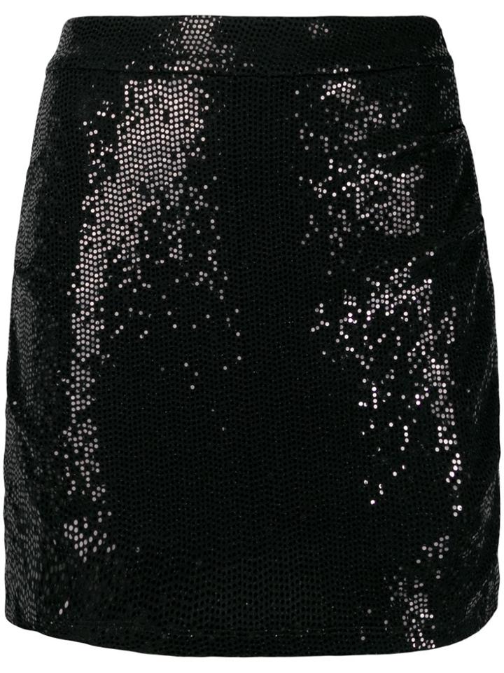 Marcelo Burlon County Of Milan Paillettes Skirt Black Black