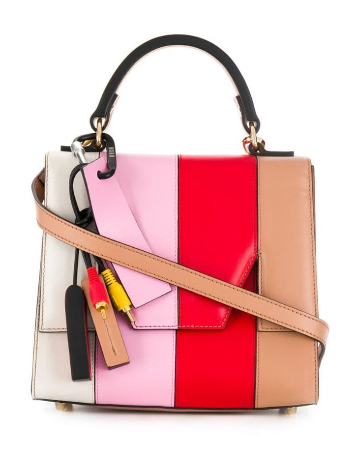 Msgm Colour Block Handbag - Neutrals