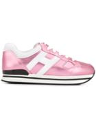Hogan Panelled Lace-up Sneakers - Pink