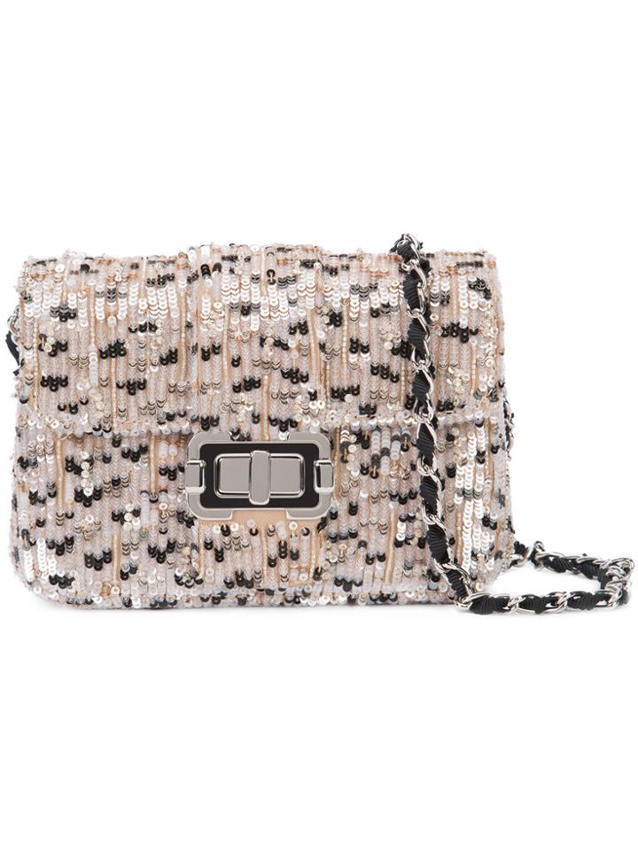 Monique Lhuillier Sequinned Shoulder Bag - Nude & Neutrals