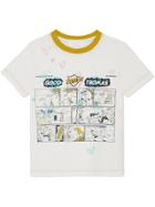 Burberry Kids Teen Comic Strip Print Cotton T-shirt - Grey