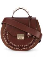Salar Lace-up Detailing Shoulder Bag, Women's, Brown