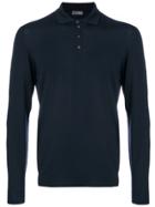 Drumohr Long Sleeve Polo Shirt - Blue