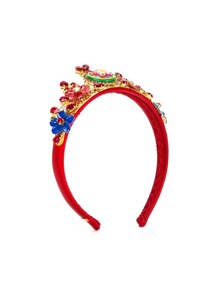 Dolce & Gabbana Kids Mambo Motif Hair Band, Girl's, Red