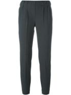 Brunello Cucinelli Cropped Tailored Trousers, Women's, Size: 42, Grey, Nylon/polyester/spandex/elastane/virgin Wool