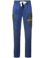 Aube Track Pants - Women - Silk - 8, Blue, Silk, Maharishi