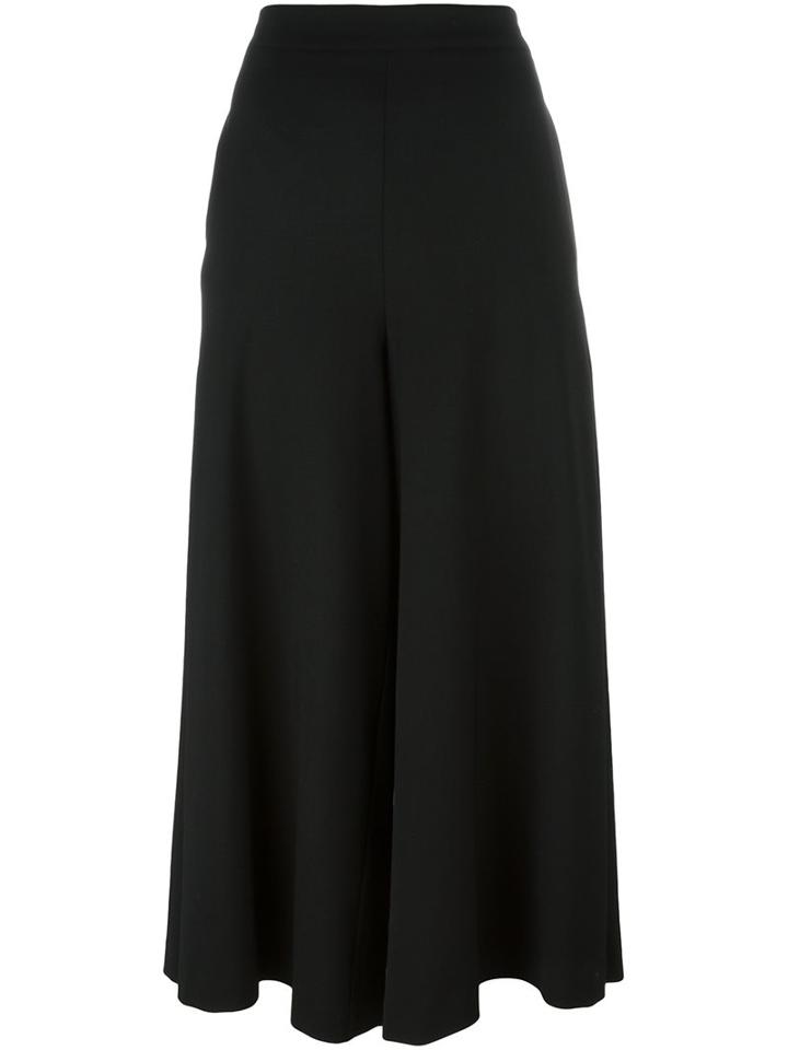 P.a.r.o.s.h. Cropped Palazzo Pants, Women's, Size: Xs, Black, Spandex/elastane/virgin Wool