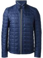 Fay Contrast Collar Trim Zip Up Down Jacket