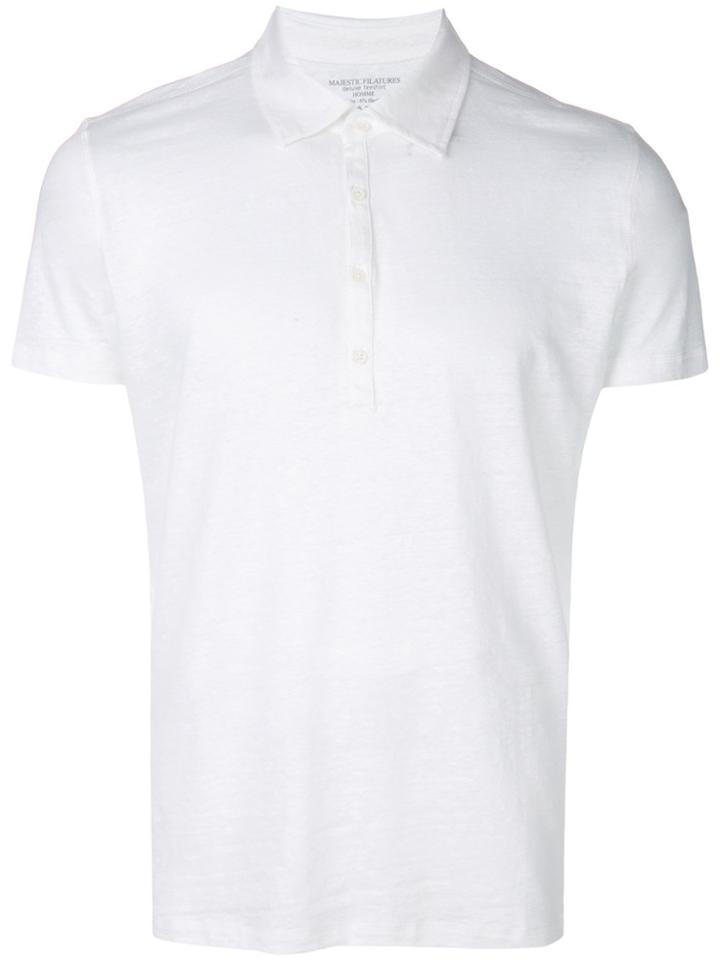 Majestic Filatures Short Sleeve Polo Shirt - White