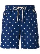 Polo Ralph Lauren - Polka Dots Swim Shorts - Men - Polyester - Xl, Blue, Polyester