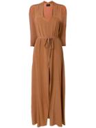 Lost & Found Ria Dunn Cut Out Sleeves Dress - Brown