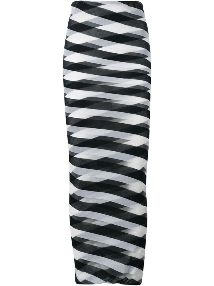 Stella Mccartney Long Striped Skirt, Women's, Size: 44, Blue, Cotton/polyamide