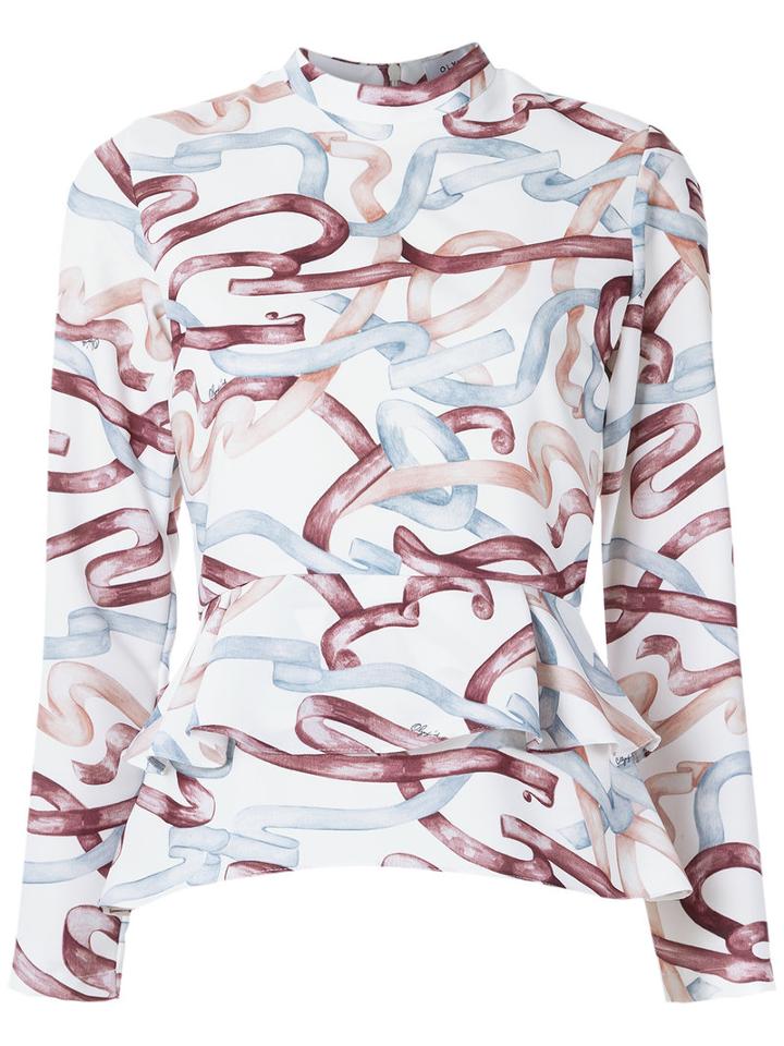 Olympiah - Printed Top - Women - Polyester - 40, Purple, Polyester