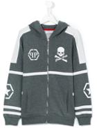 Philipp Plein Kids - Teen Hooded Jacket - Kids - Cotton - 14 Yrs, Grey