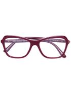 Dolce & Gabbana Eyewear Square Frame Glasses - Red