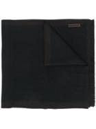 Ermenegildo Zegna Logo Plaque Scarf - Black