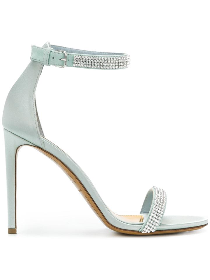 Alexandre Vauthier Rhinestone Embellished Sandals - Green
