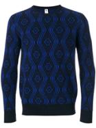 Doppiaa Patterned Sweater - Blue