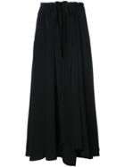 Y's Pleated Midi Skirt - Blue