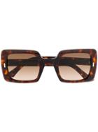 Cutler & Gross Square Frame Sunglasses - Brown