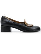 Marni Tortoise Shell Detailed Pumps - Black