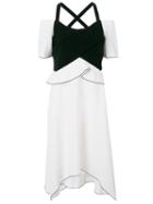 Proenza Schouler Off-shoulder Asymmetric Dress, Women's, Size: 2, White, Acetate/viscose/silk