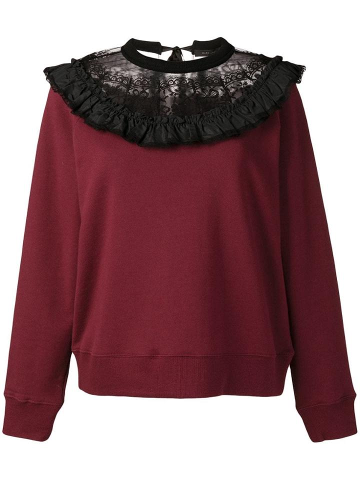 Marc Jacobs Lace Insert Sweatshirt - Red