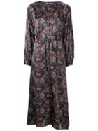 H Beauty & Youth Floral Print Belted Dress, Women's, Size: Medium, Silk