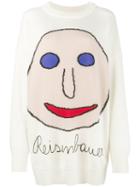 Christopher Kane - Reisenbauer Intarsia Sweater - Women - Cotton/nylon/mohair/virgin Wool - M, White, Cotton/nylon/mohair/virgin Wool