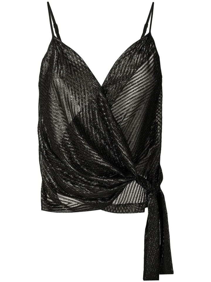 Pinko Spaghetti Strap Blouse - Black