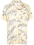 Onia Vacation Leaf Print Shirt - Yellow