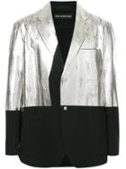 Issey Miyake Vintage Two-tone Metallic Blazer - Black