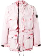 Stone Island Hand Corrosion Print Jacket, Men's, Size: Medium, Pink/purple, Cotton